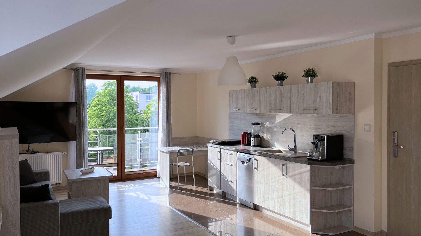 Apartament z tarasem - widok